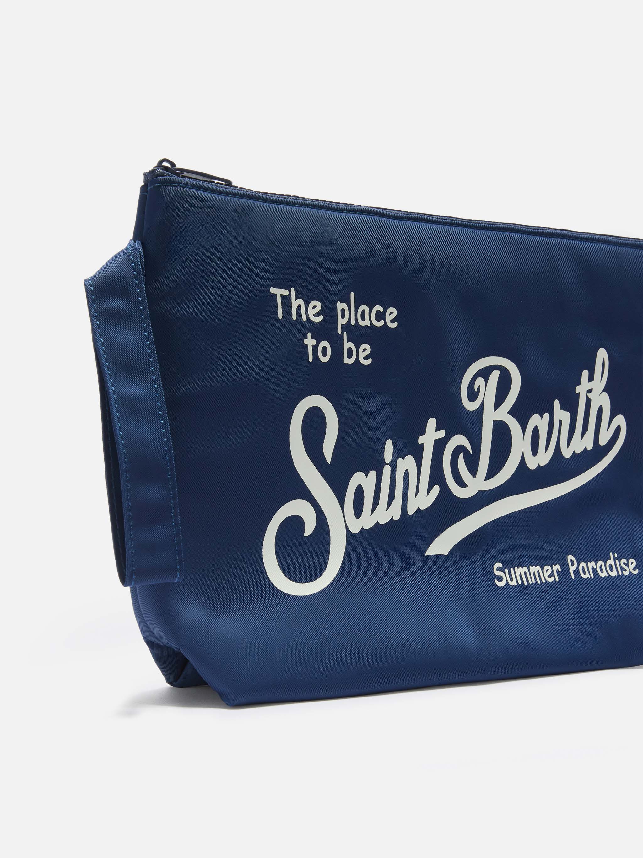 Aline blue solid color nylon pouch - Image 2