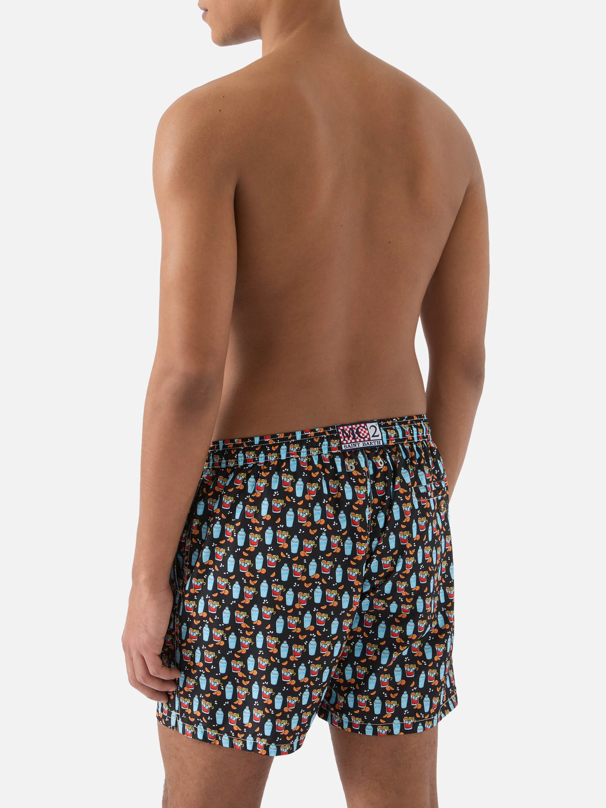 Black Lighting Micro swim shorts with negroni all-over print - Image 5