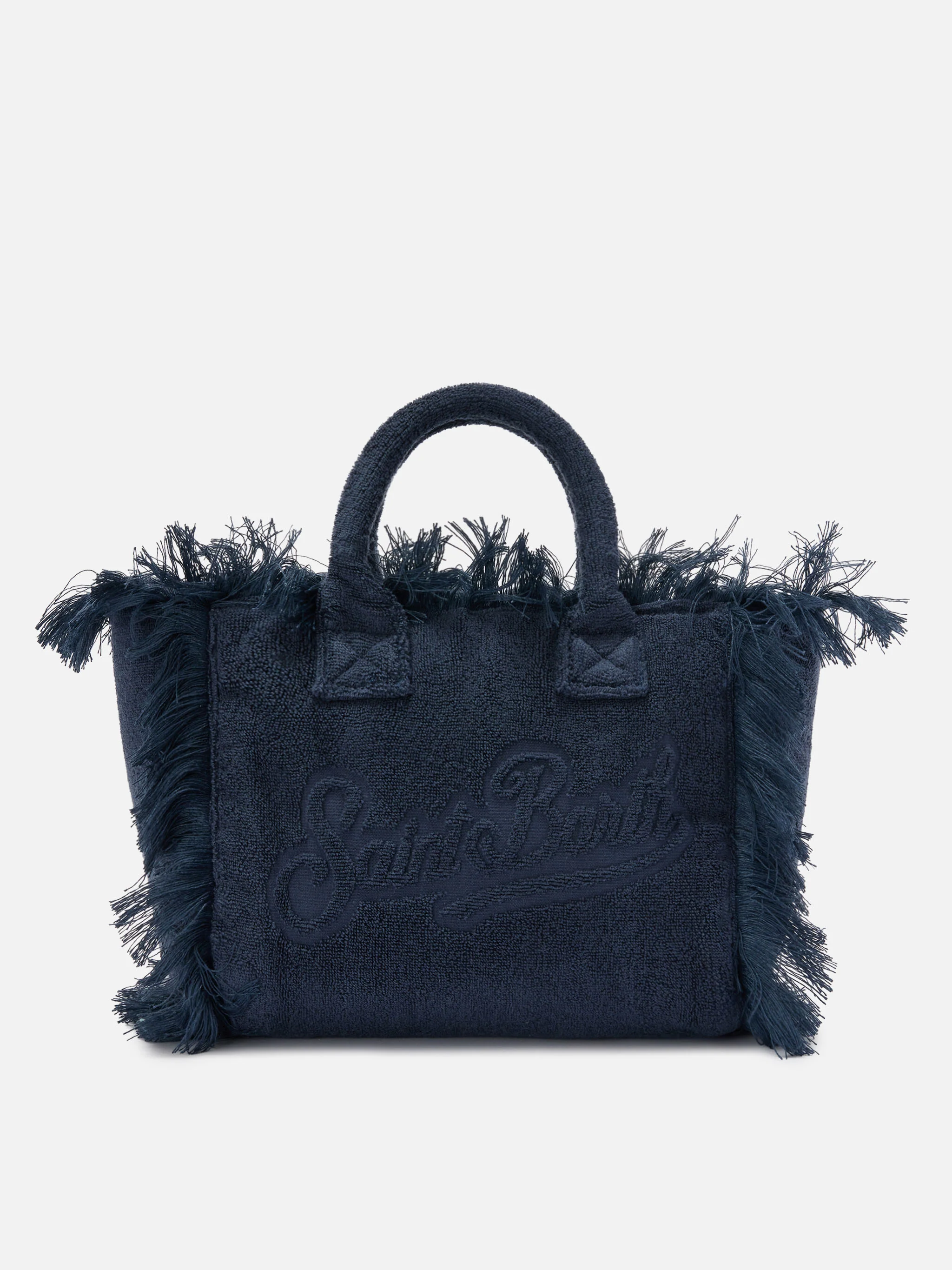 Blue solid color terry effect Colette bag