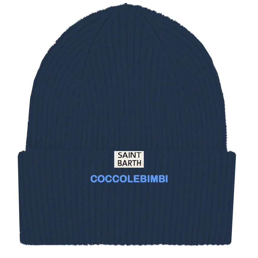 Ribbed beanie Berry Jr with Coccole Nuvole embroidery | COCCOLEBIMBI SPECIAL EDITION - Image 2