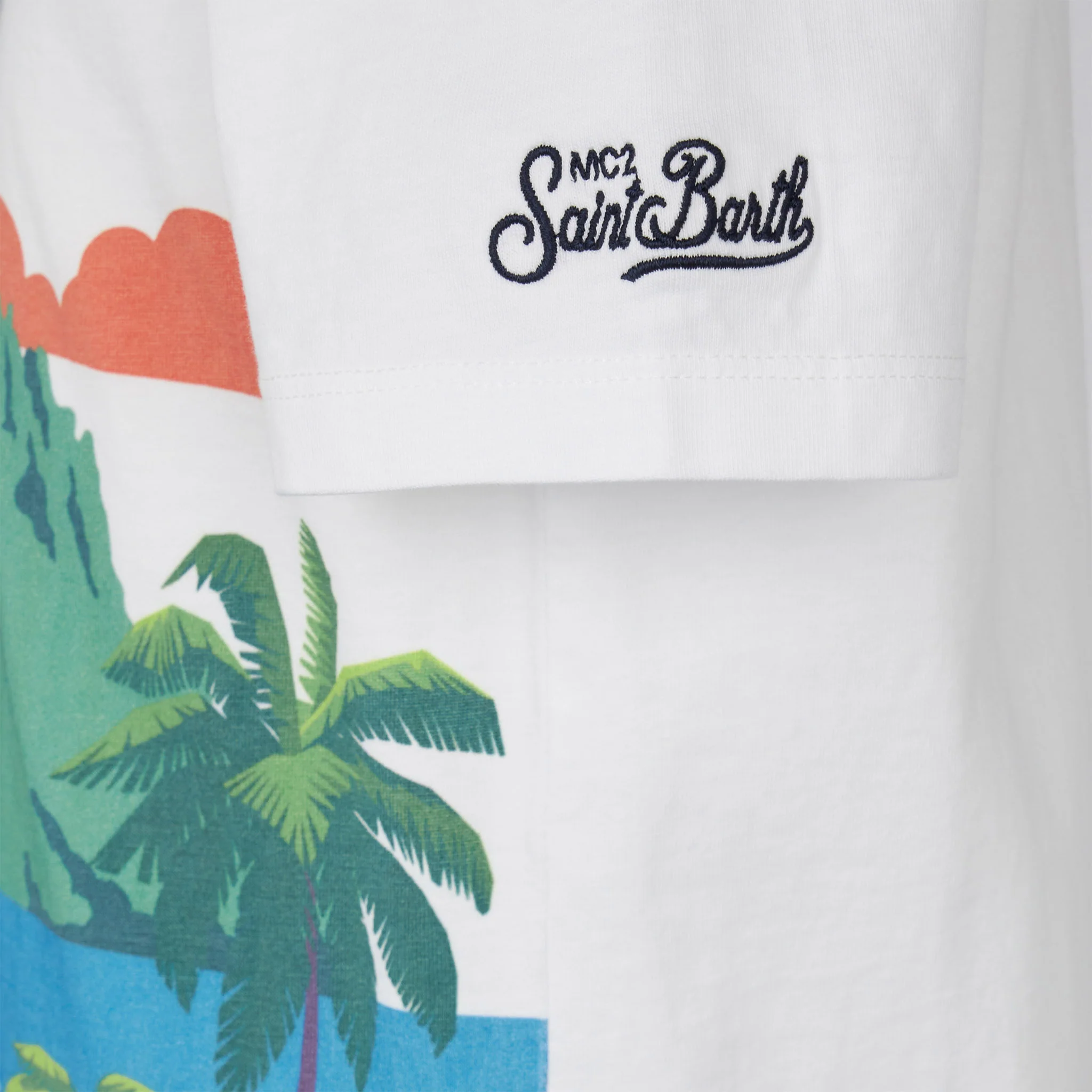Boy cotton t-shirt with Ibiza postcard print - Image 3