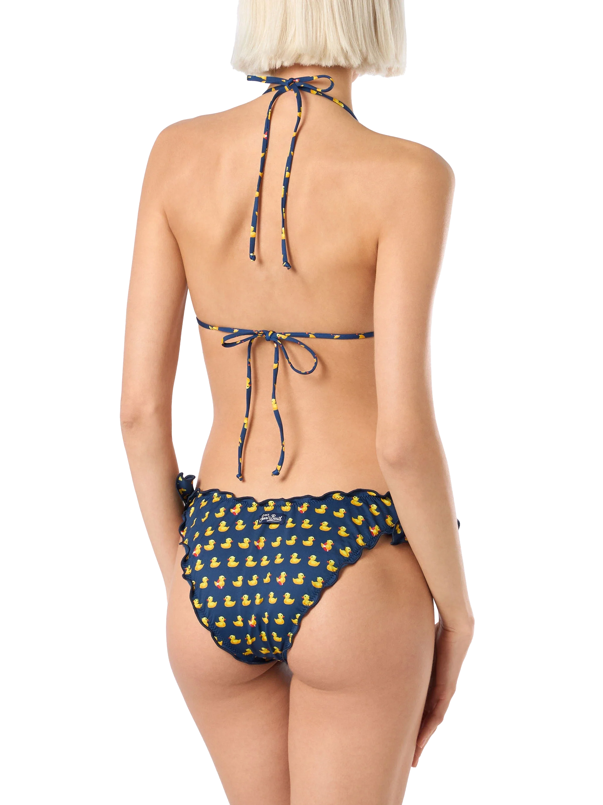Classic Moon bikini bottoms in navy blue with duck print - Image 3