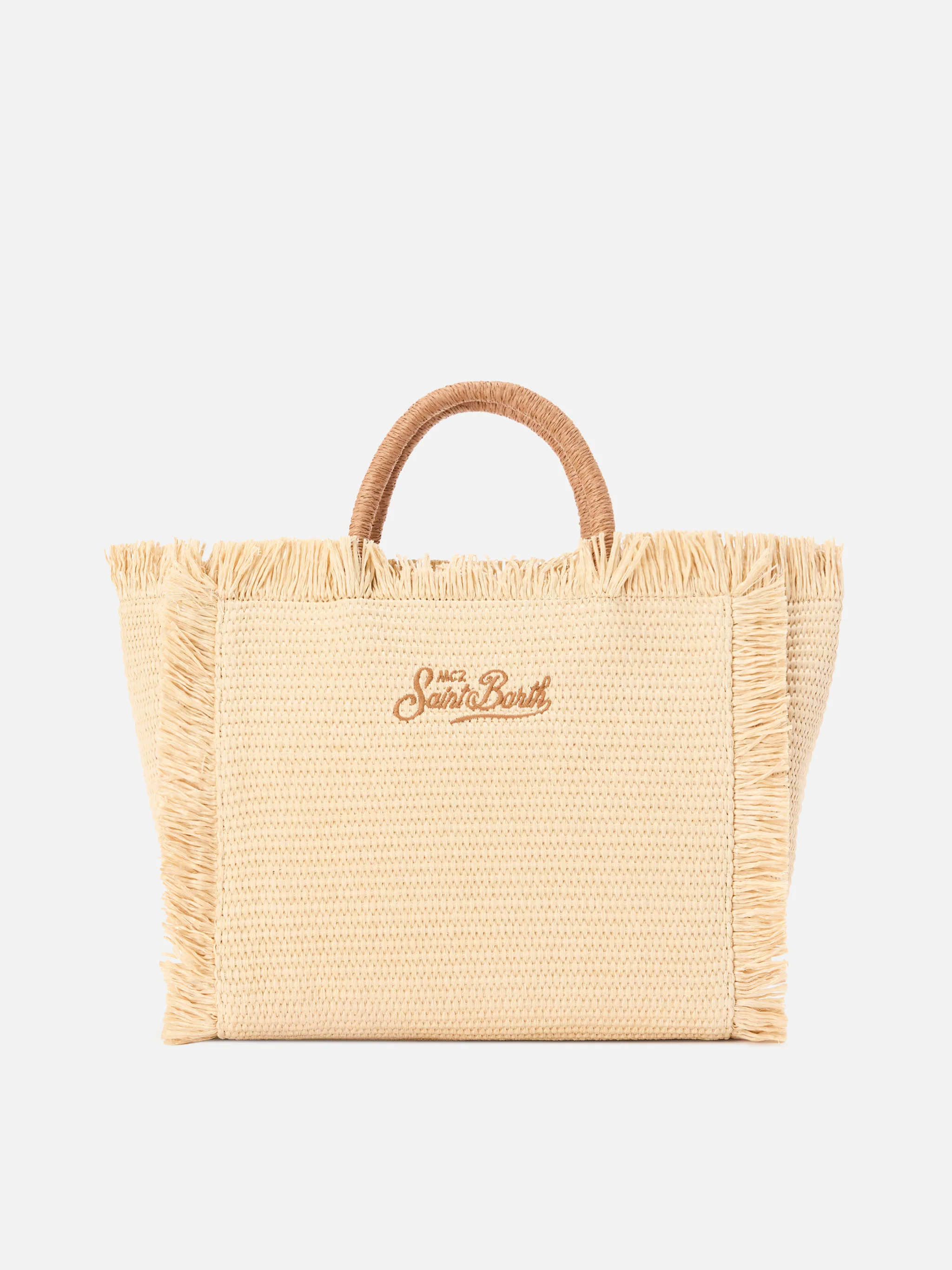 Colette straw effect bag with embroidered logo - Image 3