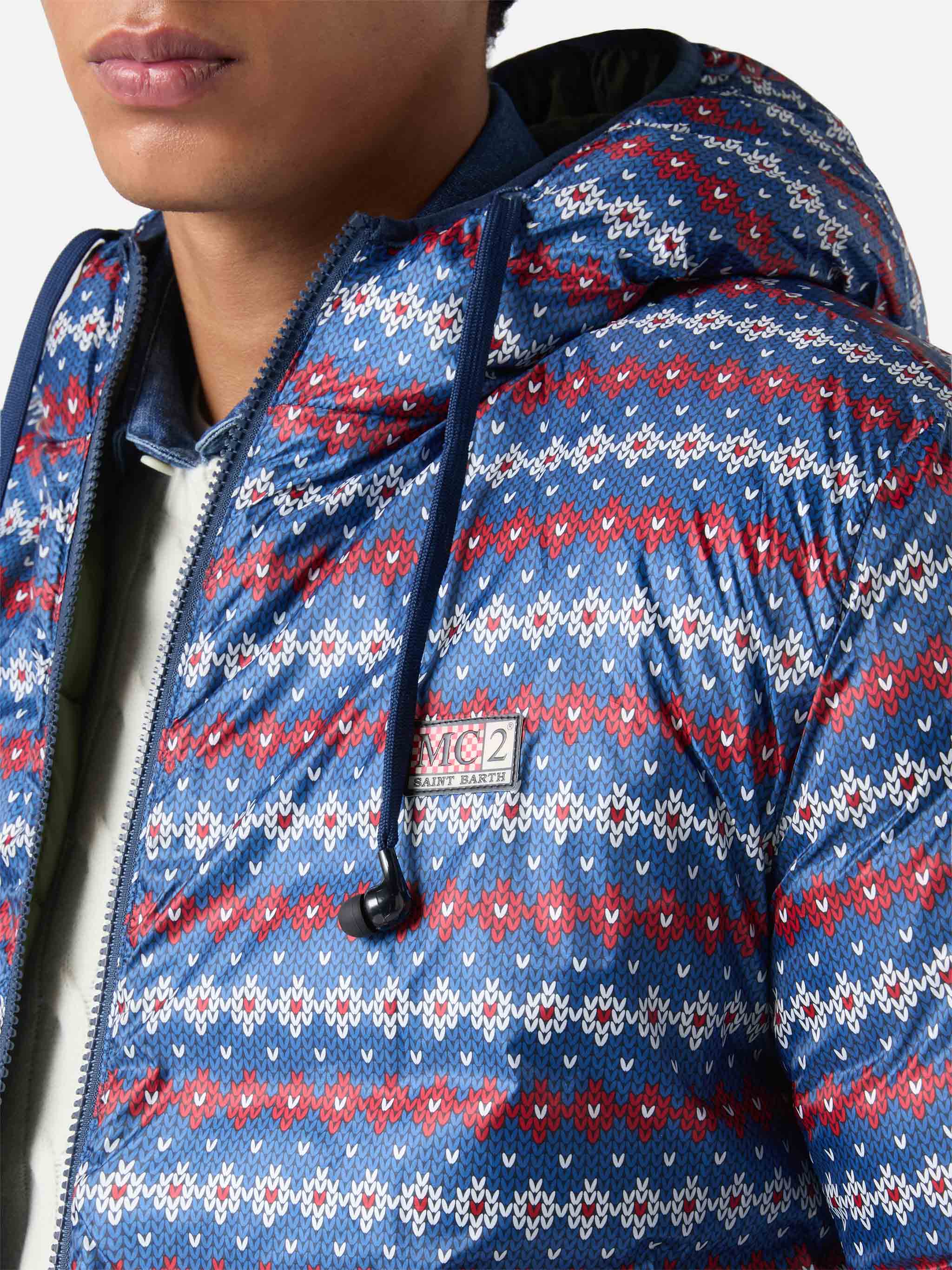Double face down jacket Courchevel in m ilitary green - Image 5