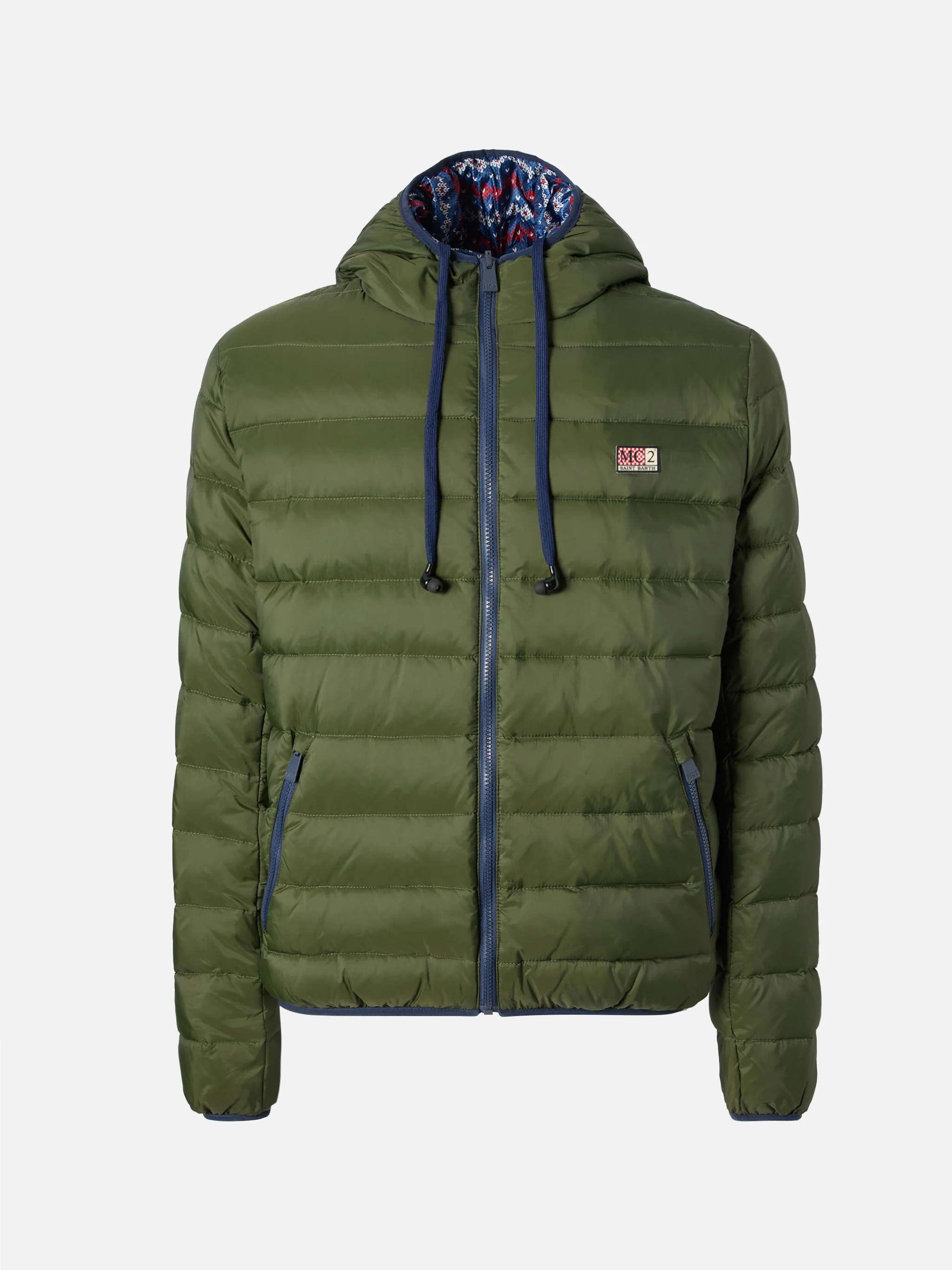 Double face down jacket Courchevel in m ilitary green - Image 7