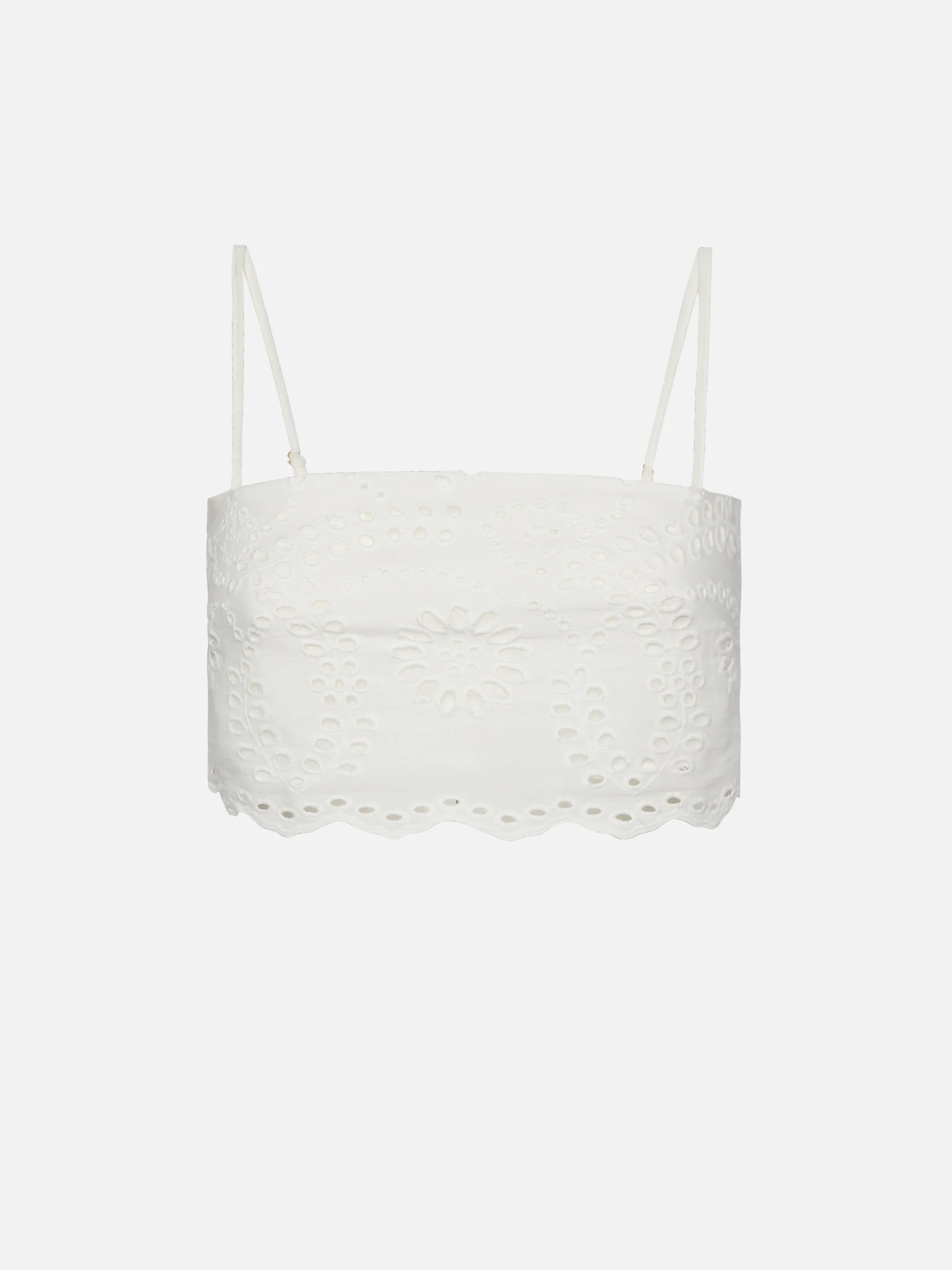 Florida white cotton Sangallo lace top