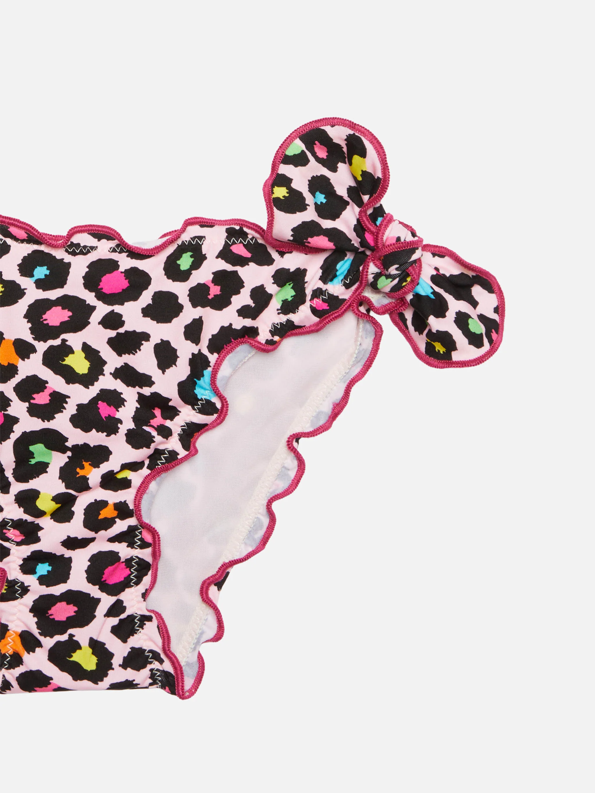 Girl bandeau bikini with leopard print - Image 3