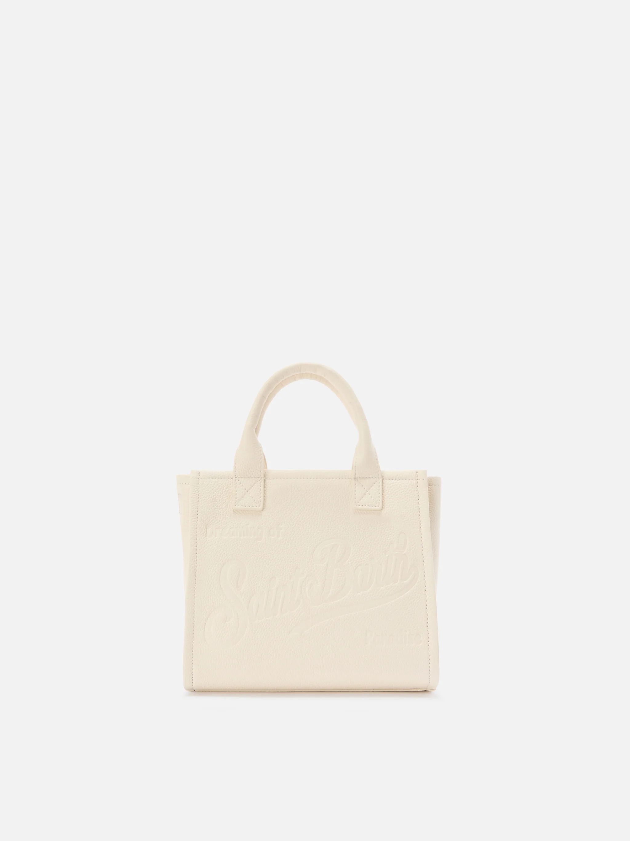 Ivory pebbled leather Vanity medium bag