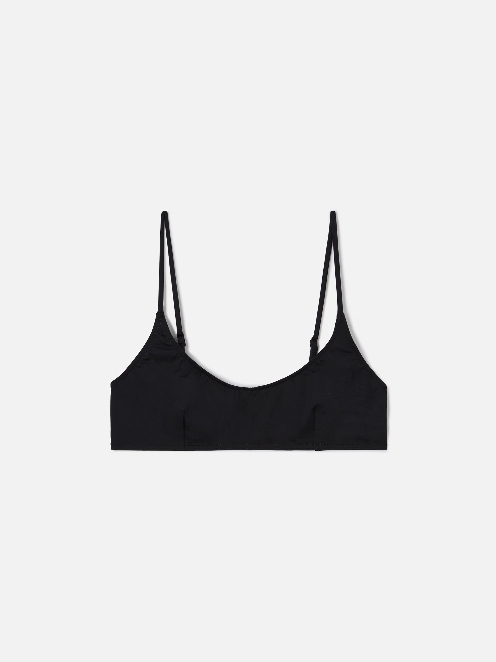 Judy bralette bikini top in solid black