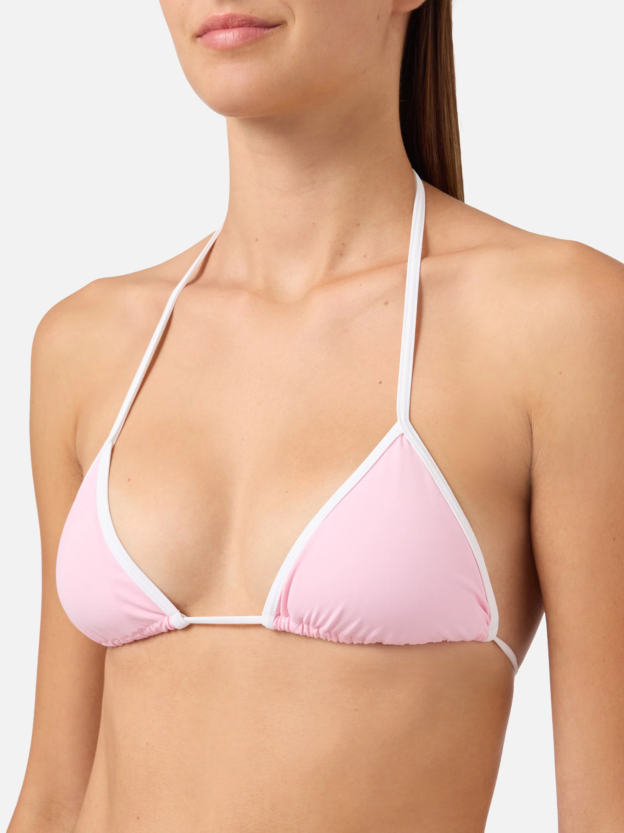 Leah Marielle light pink and white bikini with contrast trims - Image 3