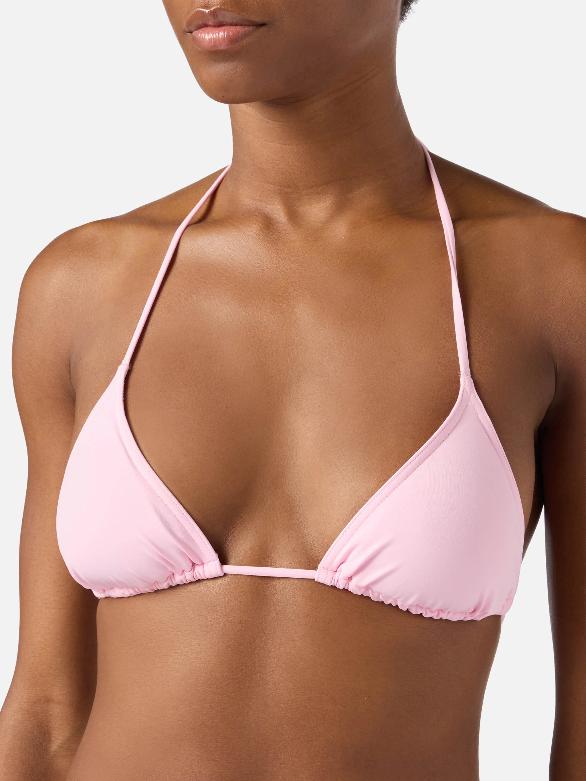 Leah Marielle light pink triangle bikini with ties - Image 3