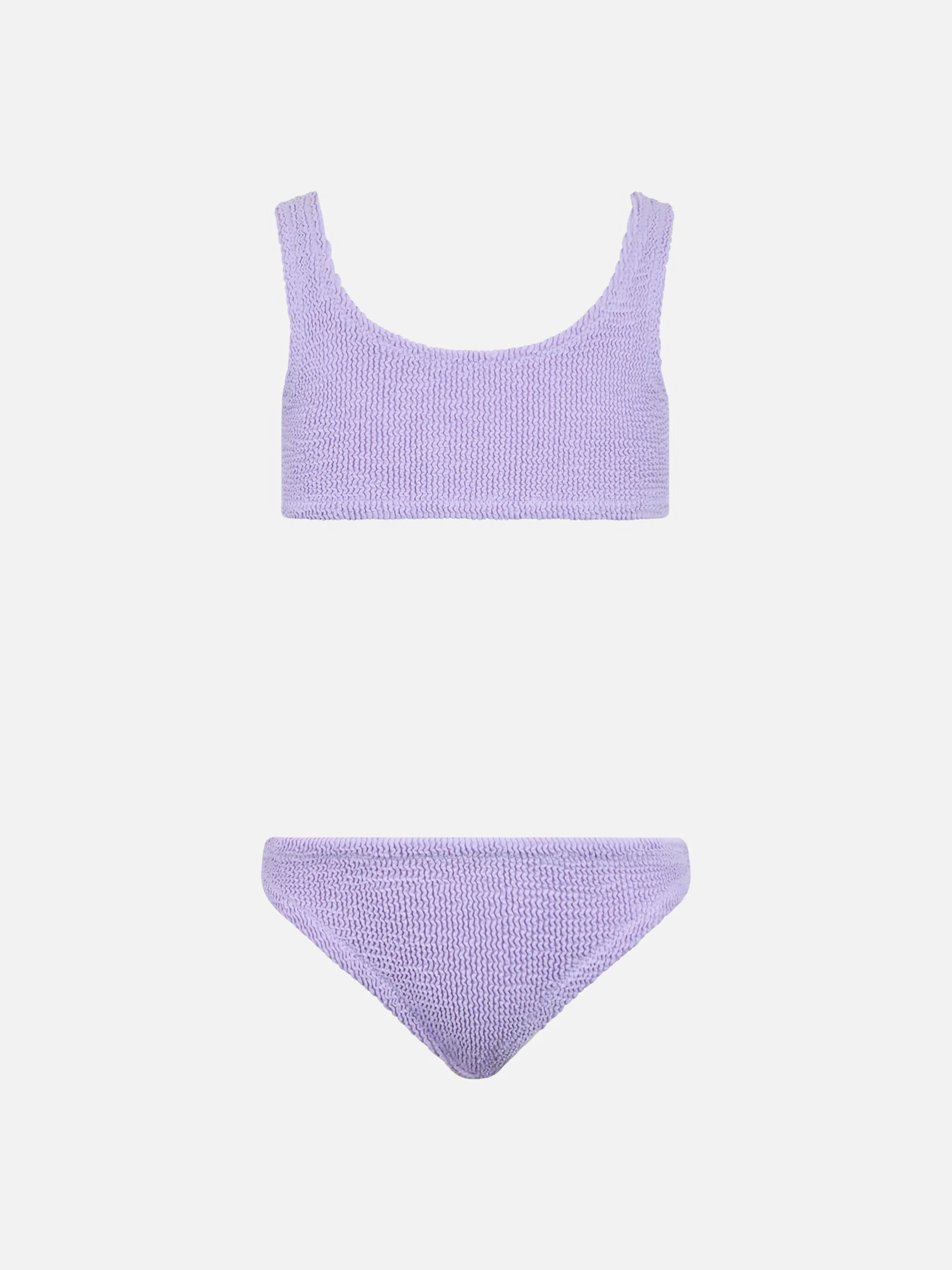 Lilac crinkle classic bralette bikini Baker