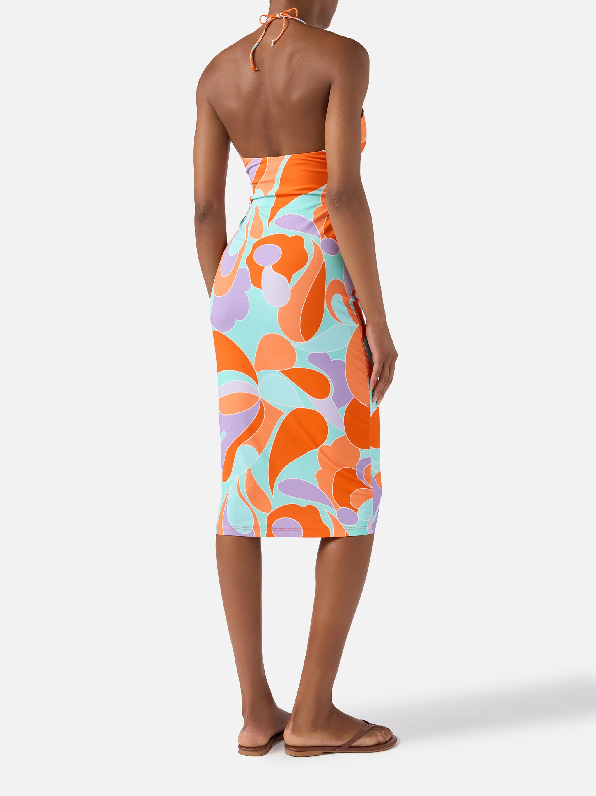Longuette cutout wave printed dress Farah - Image 3