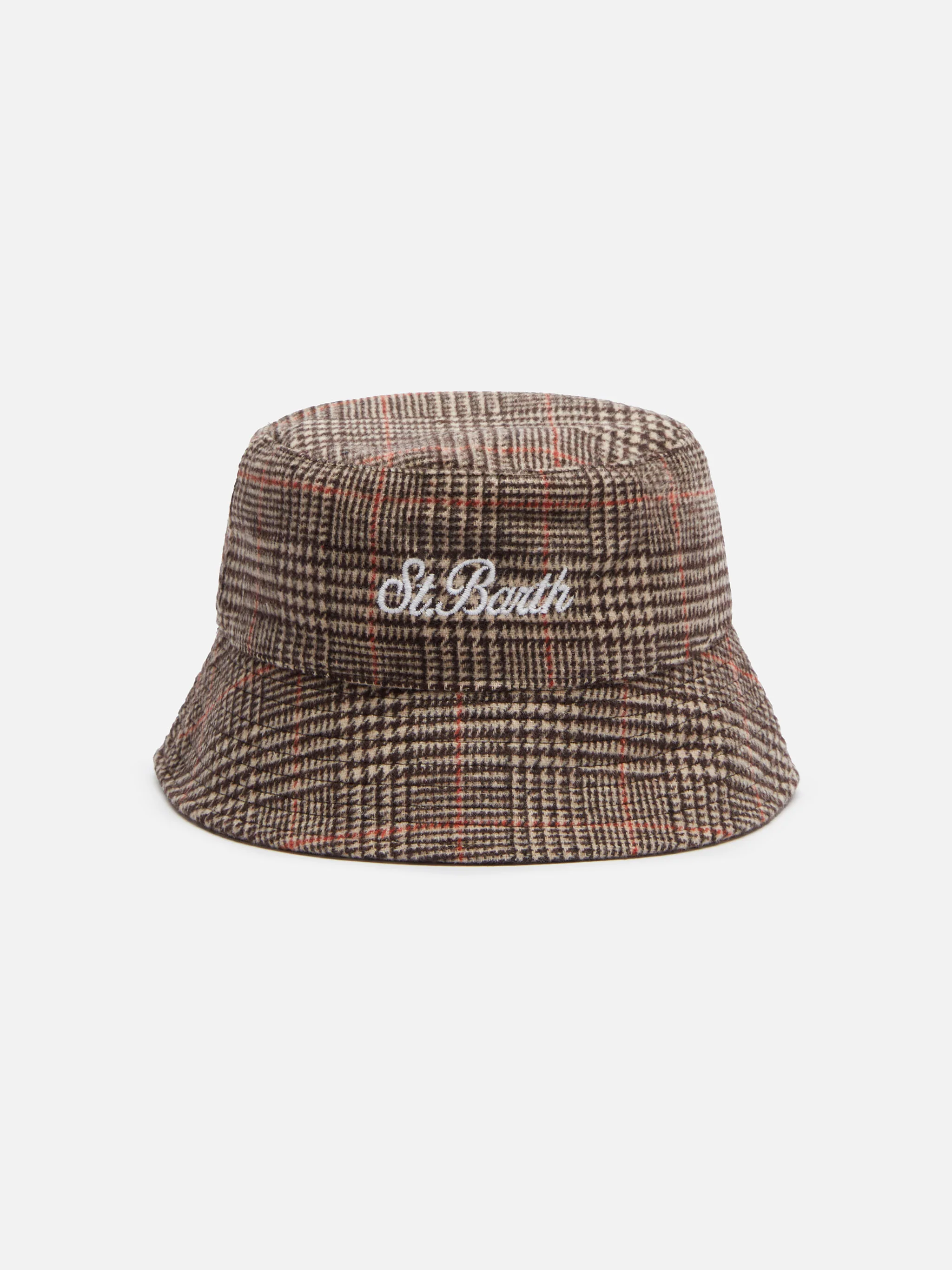 Jude bucket hat with Prince of Wales pattern