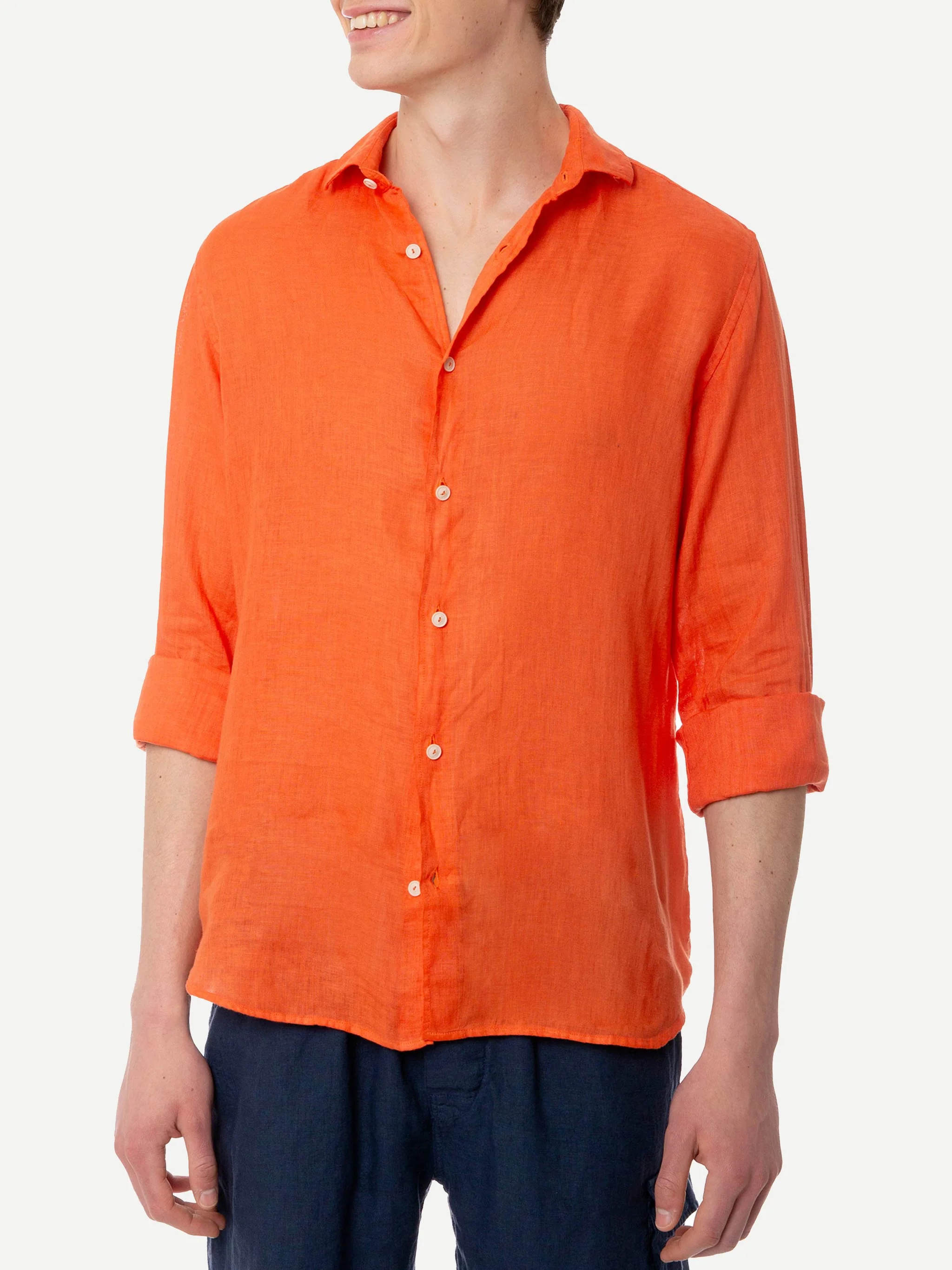 Pamplona orange linen shirt