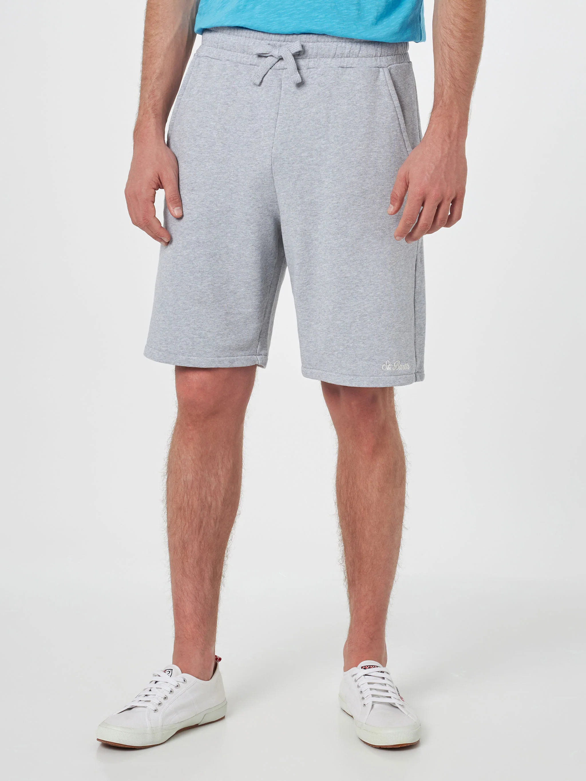 Randle grey mélange cotton bermuda shorts