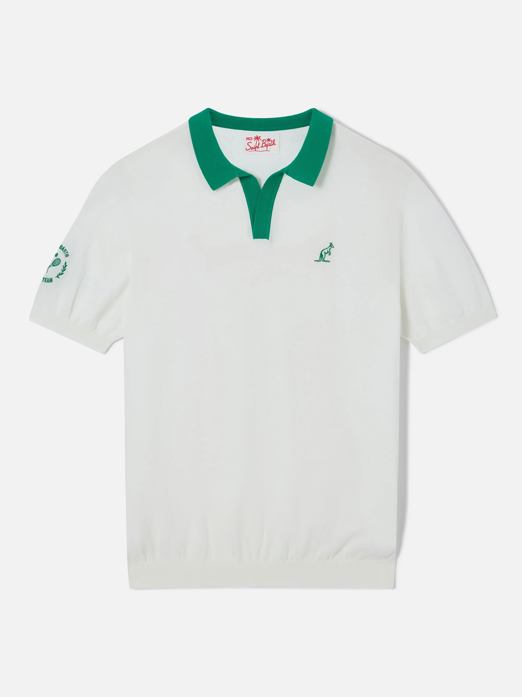 Newcombe off-white knitted cotton polo shirt | Special Edition - Image 5