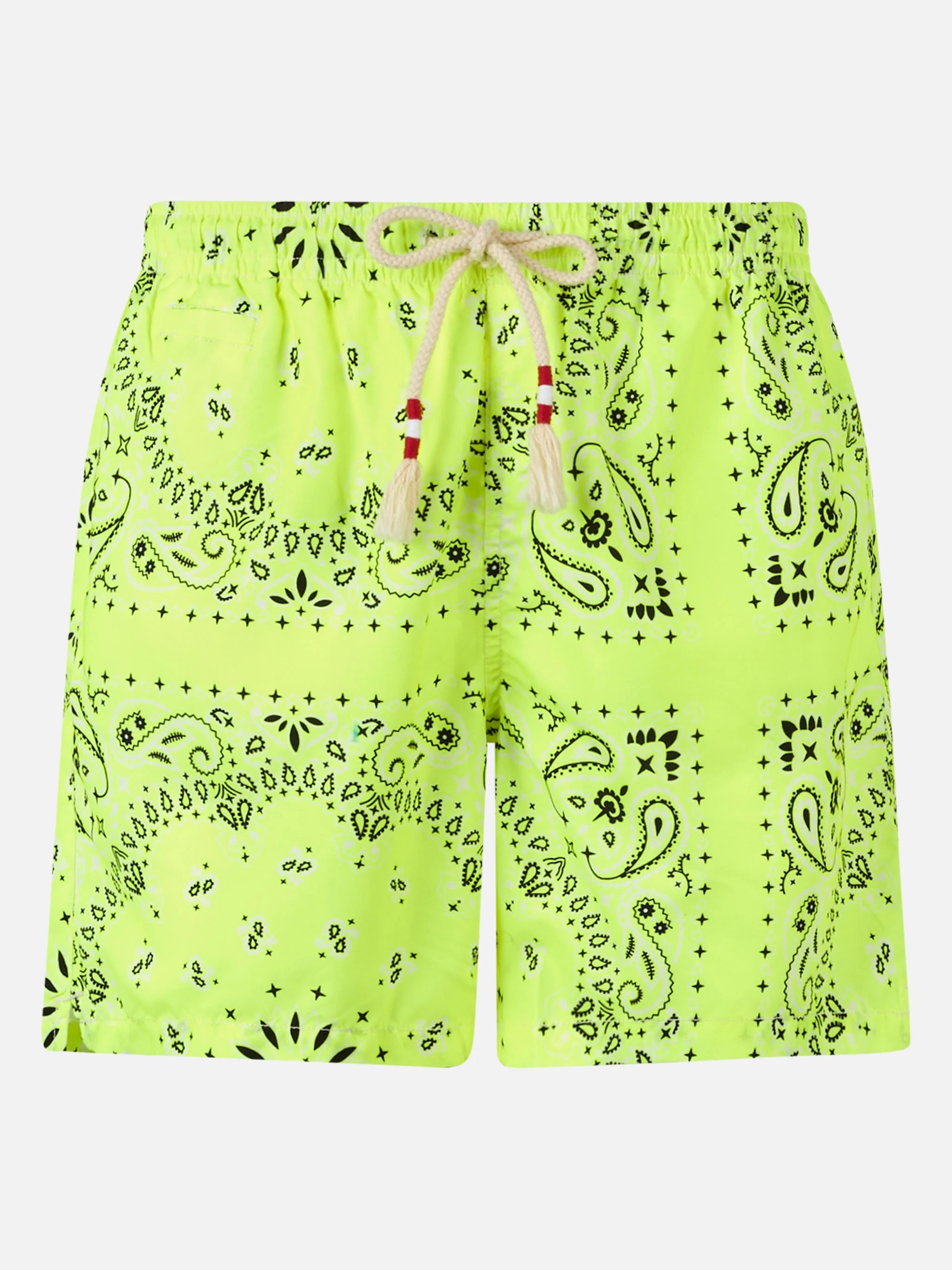 Fluo yellow bandana Caprese swim shorts