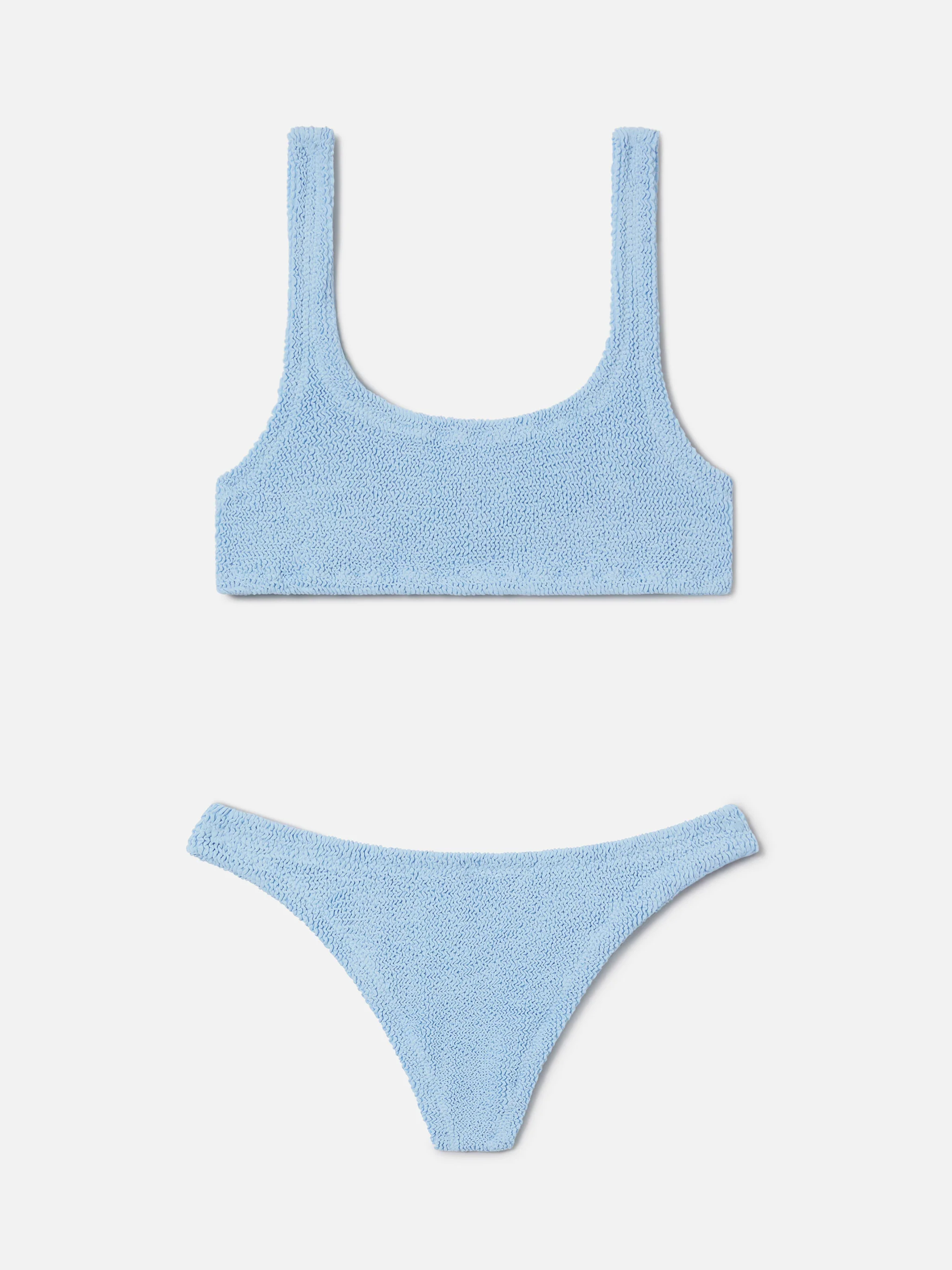 Naima Naomi light blue crinkle bralette bikini