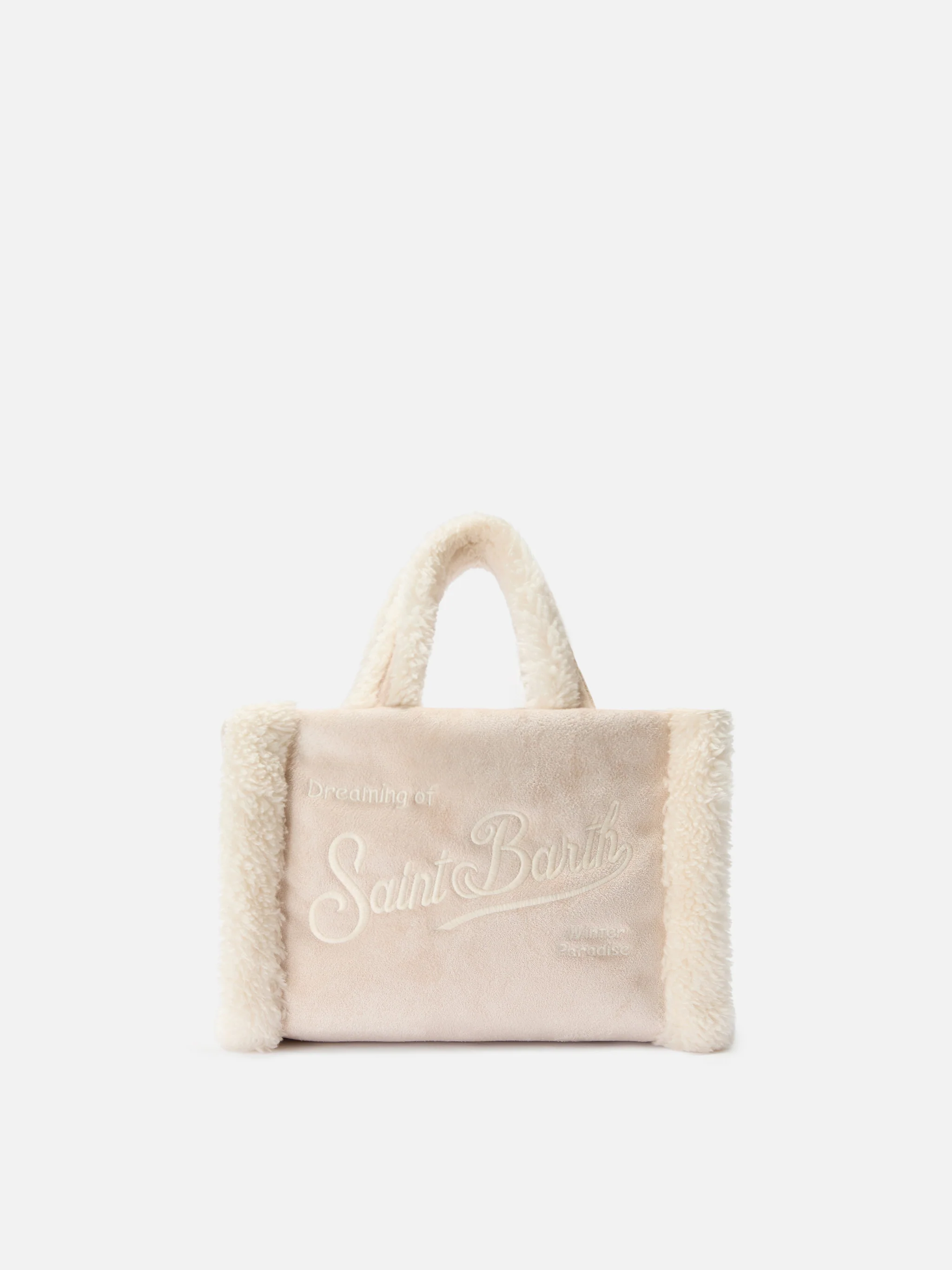 Vanity Mini shearling beige bag