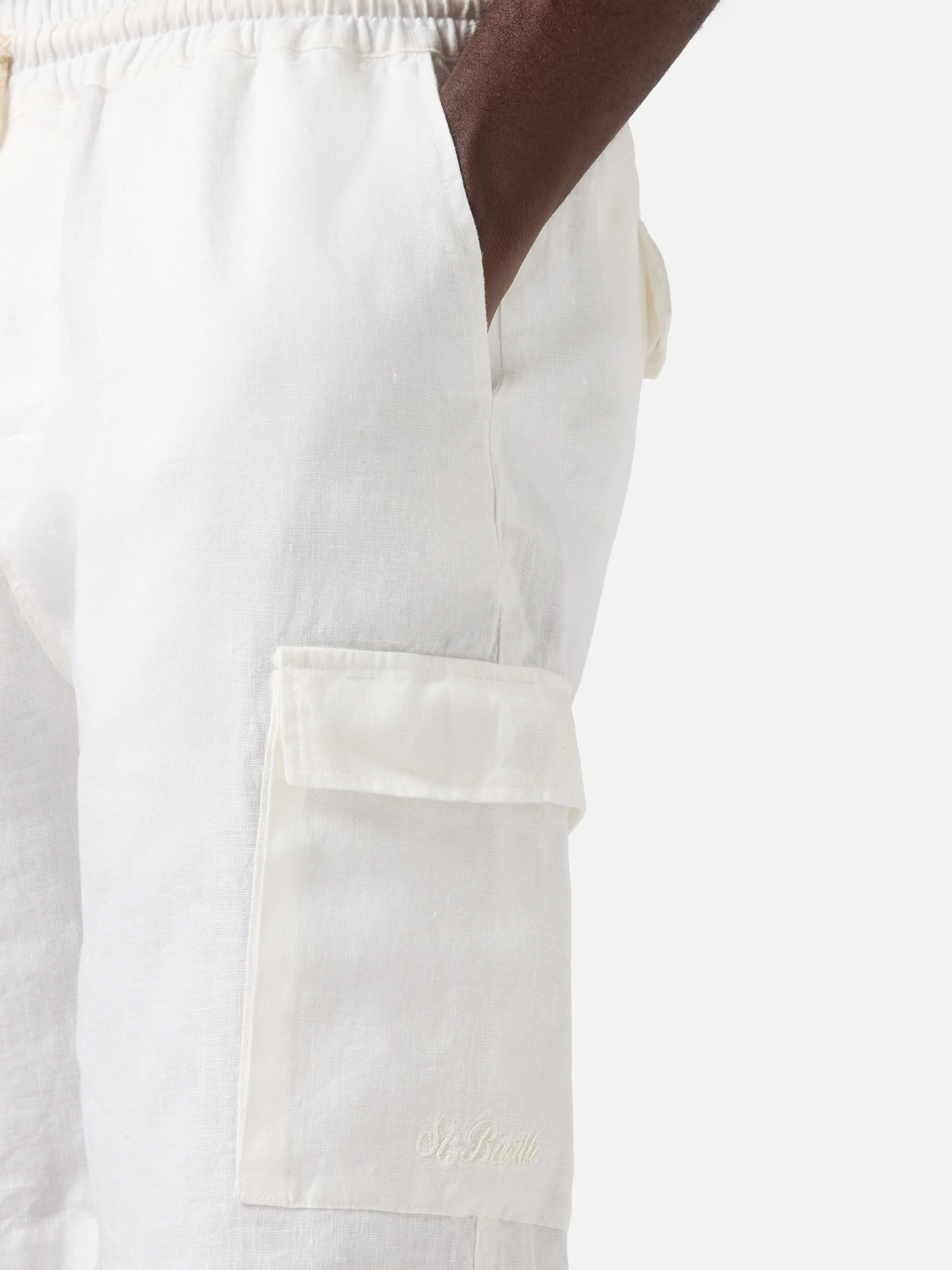 White linen bermuda Marseille - Image 2