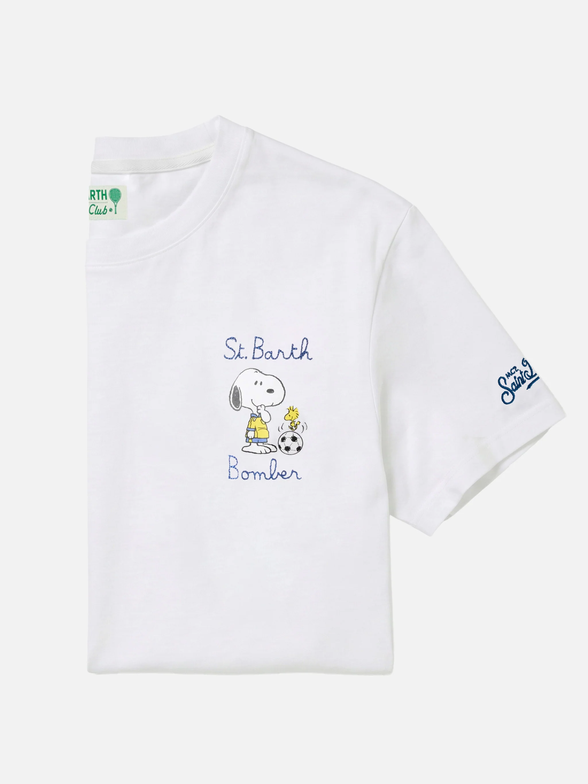 White Portofino T-shirt with St. Barth Bomber embroidery | Special Edition