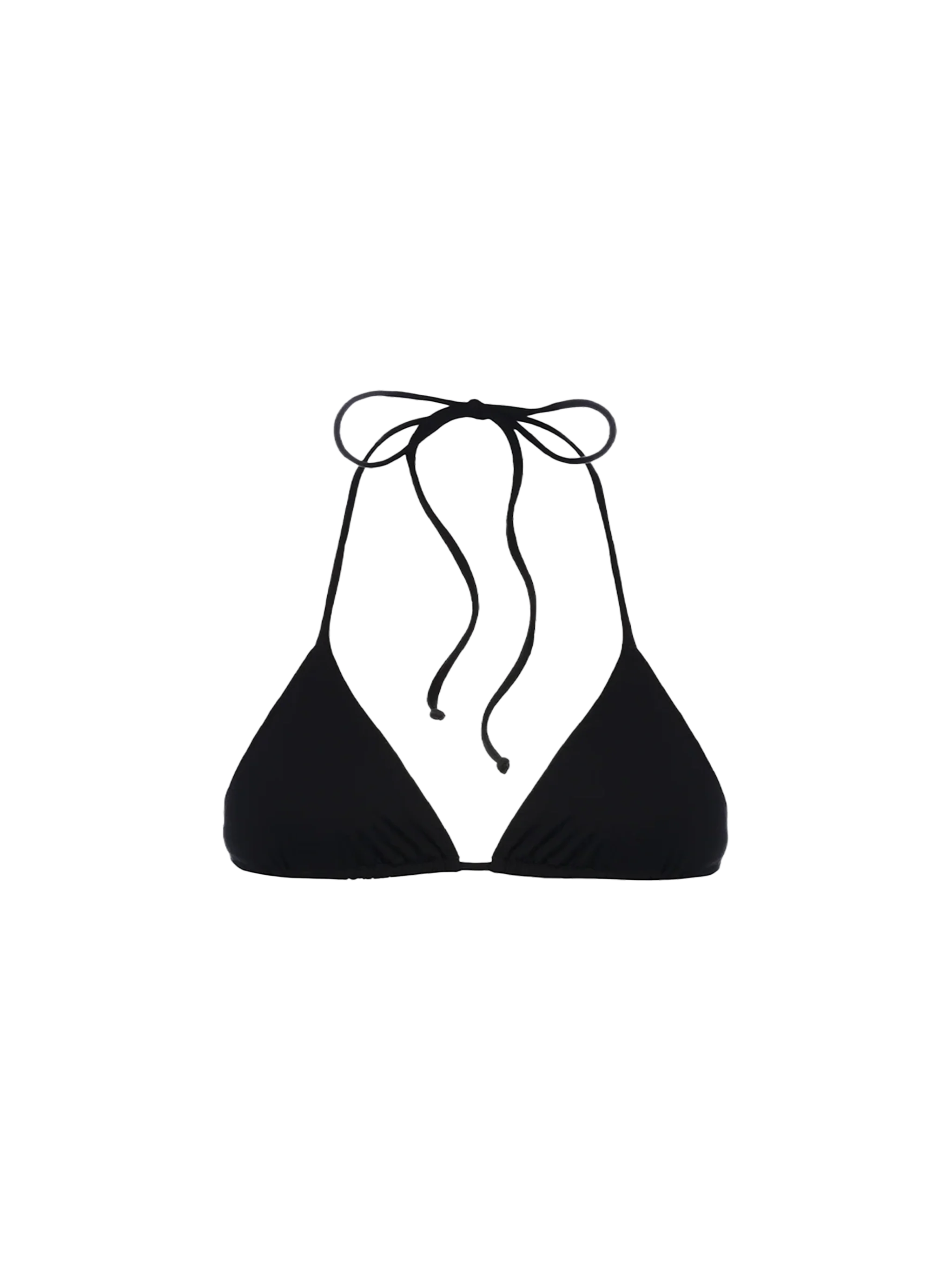 Leah black triangle bikini top