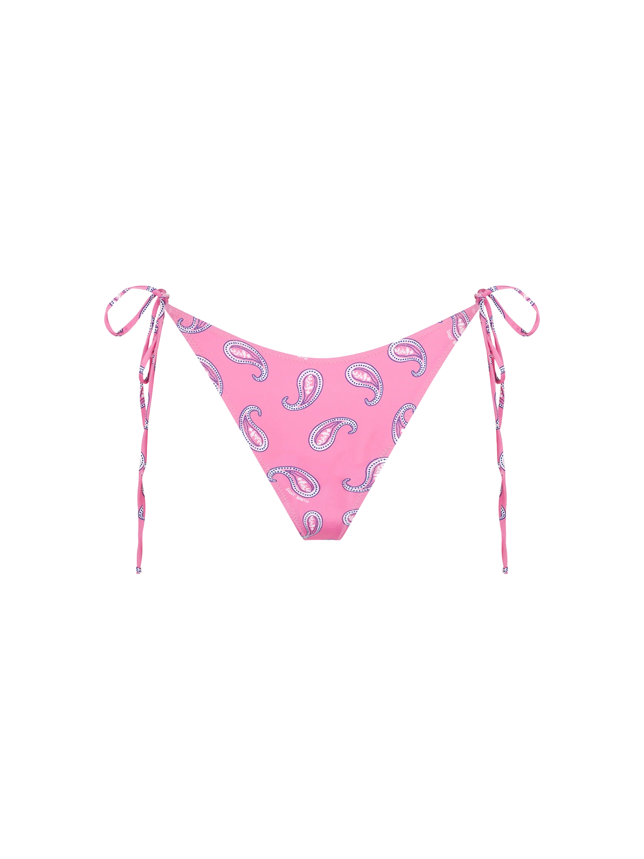 Pink Norah cheeky swim briefs with paisley print