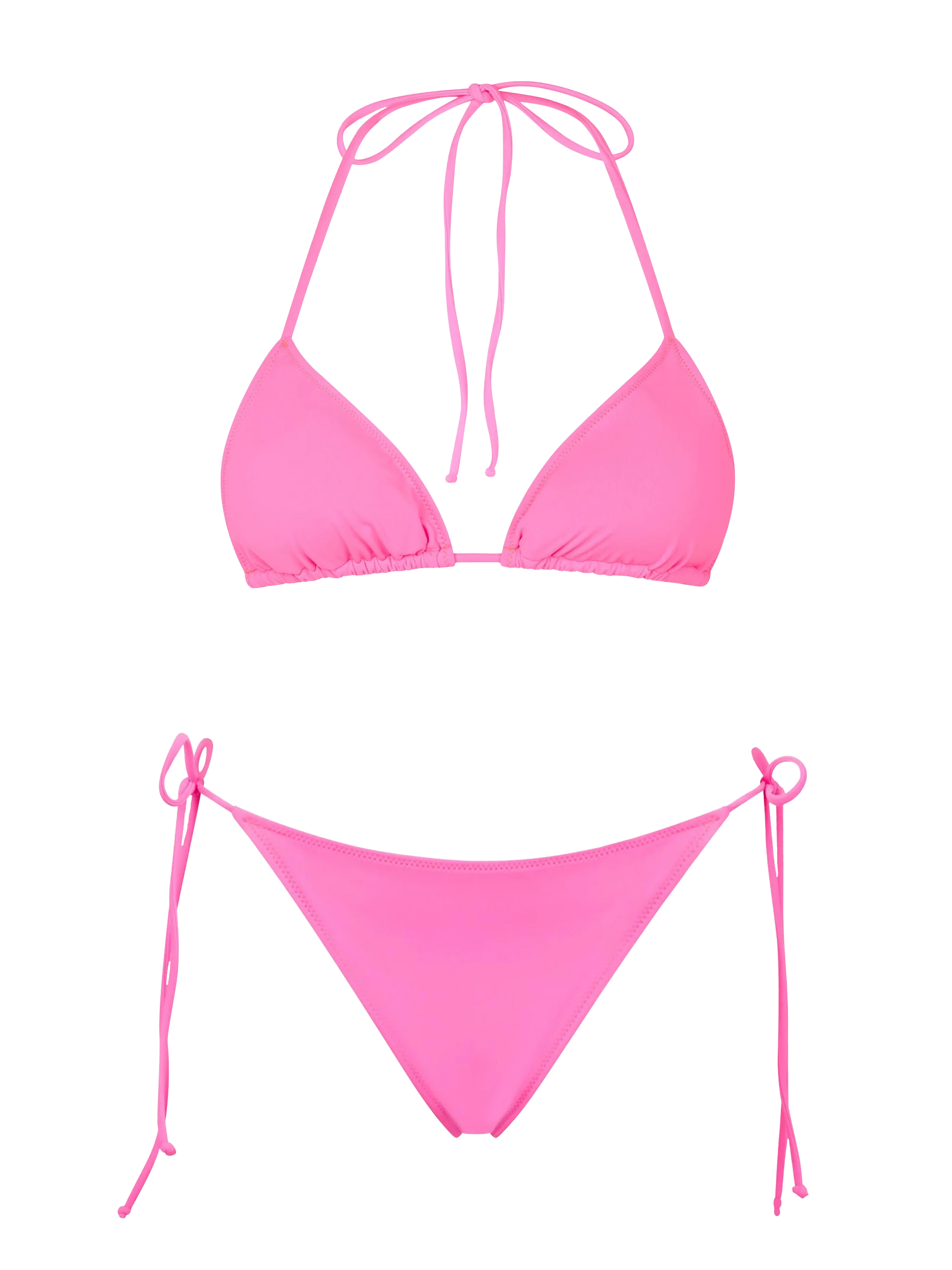 Leah Marielle fluo pink triangle bikini