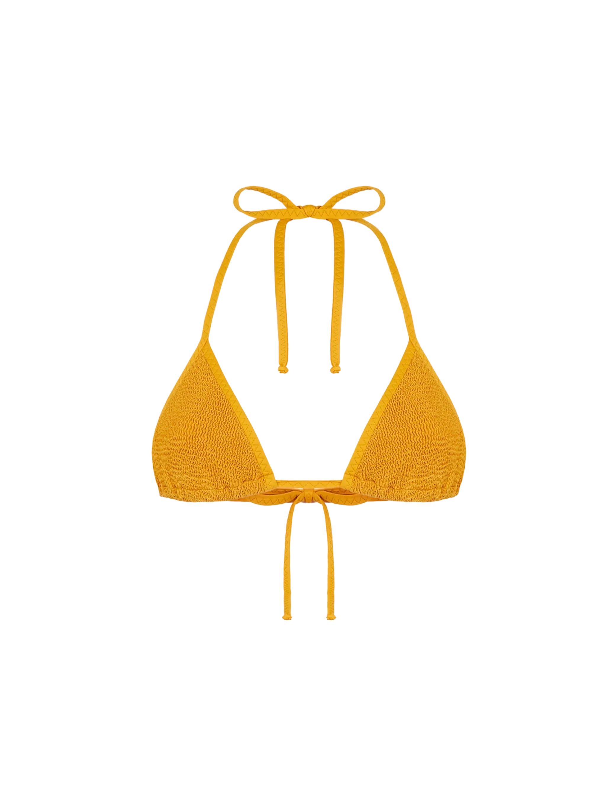 Ochre Leah String crinkle triangle bikini top